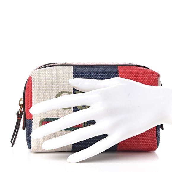 Gucci Sylvie Stripe Travel Pouch in Red, White and Blue NEW W DUSTBAG - Picture 7 of 7